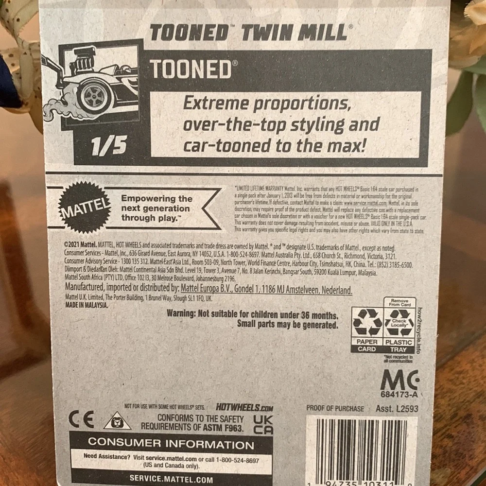 Hot Wheels HW Tooned Twin Mill Race Car Hotwheels Racing Green Twinmill  🆕 2023